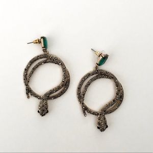 NWOT Snake Hoop Earrings